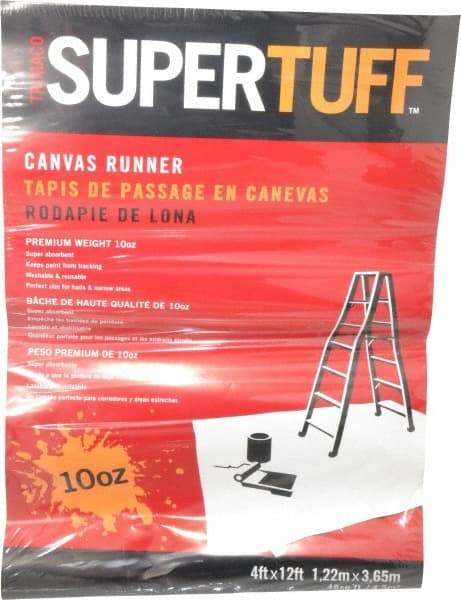 TRIMACO - Extra Heavyweight 10 oz Canvas Drop Cloth - 12' x 4' - Exact Tool & Supply