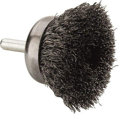 Anderson - 1-3/4" Brush Diam, Crimped, End Brush - 1/4" Diam Shank, 13,000 Max RPM - Exact Tool & Supply