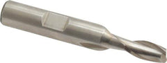 Interstate - 17/64", 9/16" LOC, 3/8" Shank Diam, 2-3/8" OAL, 2 Flute, High Speed Steel Square End Mill - Single End, Uncoated, Spiral Flute, 30° Helix, Centercutting, Right Hand Cut, Right Hand Flute - Exact Tool & Supply