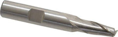 Interstate - 9/32", 9/16" LOC, 3/8" Shank Diam, 2-3/8" OAL, 2 Flute, High Speed Steel Square End Mill - Single End, Uncoated, Spiral Flute, 30° Helix, Centercutting, Right Hand Cut, Right Hand Flute - Exact Tool & Supply