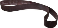 Norton - 2-1/2" Wide x 60" OAL, 220 Grit, Aluminum Oxide Abrasive Belt - Aluminum Oxide, Very Fine, Coated, X Weighted Cloth Backing, Series R228 - Exact Tool & Supply