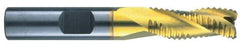 RobbJack - 7/16" Diam, Fine Pitch, 1" LOC, 3 Flute Solid Carbide Roughing Square End Mill - AlTiN Finish, 2-3/4" OAL, 7/16" Shank Diam, Single End, Centercutting, 30° Helix - Exact Tool & Supply
