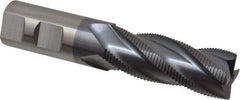 RobbJack - 1" Diam, Fine Pitch, 2-1/2" LOC, 4 Flute Solid Carbide Roughing Square End Mill - AlTiN Finish, 5" OAL, 1" Shank Diam, Single End, Centercutting, 30° Helix - Exact Tool & Supply