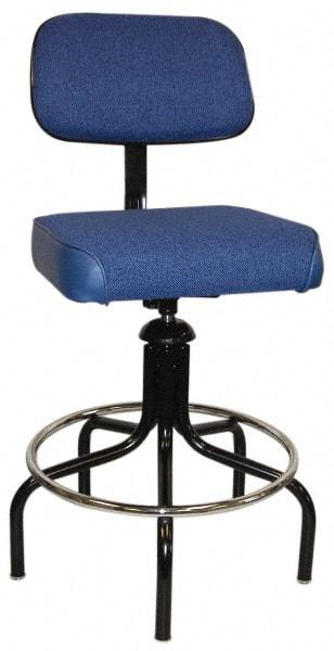 Bevco - Adjustable Chair - Cloth, Vinyl Seat, Royal Blue - Exact Tool & Supply