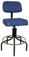 Bevco - Adjustable Chair - Cloth, Vinyl Seat, Royal Blue - Exact Tool & Supply