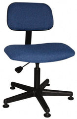 Bevco - Ergonomic Pneumatic Chair - Cloth Seat, Royal Blue - Exact Tool & Supply