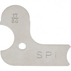 SPI - 17/64 Inch Radius Gage - Satin Chrome Finish, Steel - Exact Tool & Supply