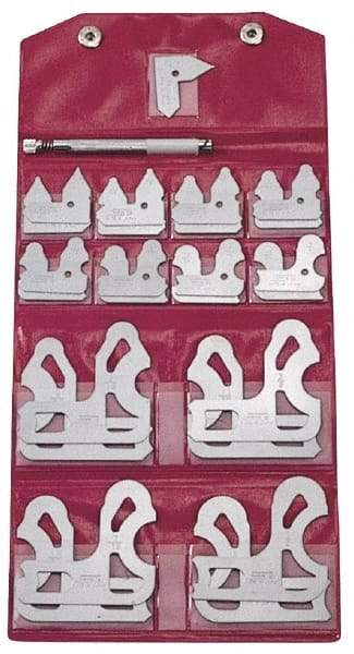 SPI - 1/4 Inch Radius Gage - Satin Chrome Finish, Steel - Exact Tool & Supply