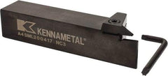Kennametal - External Thread, 0.67" Max Depth of Cut, 4mm Min Groove Width, 6" OAL, Left Hand Indexable Grooving Cutoff Toolholder - 1-1/4" Shank Height x 1-1/4" Shank Width, A4..04.. Insert Style, A4SM Toolholder Style, Series A4 - Exact Tool & Supply