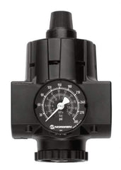 Norgren - 1 NPT Port, Zinc Hi-Flow Regulator - 10 to 125 psi Range, 300 Max psi Supply Pressure, 1/2" Gauge Port Thread, 2.91" Wide x 5.37" High - Exact Tool & Supply