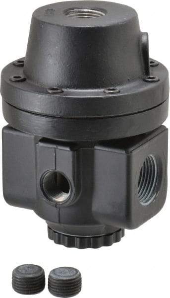 Norgren - 1 NPT Port, 300 CFM, Zinc/Aluminum Air Pilot Operated Regulator - 10 to 400 psi Range, 400 Max psi Supply Pressure, 4.16" Wide x 5.97" High - Exact Tool & Supply