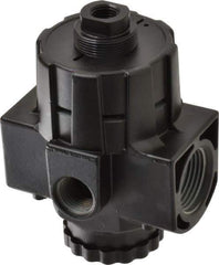 Norgren - 1 NPT Port, Zinc Hi-Flow Pilot Operated Regulator - 10 to 300 psi Range, 300 Max psi Supply Pressure, 1/2" Gauge Port Thread, 2.7" Wide x 5.2" High - Exact Tool & Supply