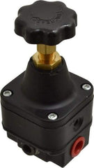 Norgren - 1/4 NPT Port, 12 CFM, Zinc Precision Constant Bleed Regulator - 0.4 to 10 psi Range, 150 Max psi Supply Pressure, 2.12" Wide x 4.55" High - Exact Tool & Supply