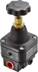Norgren - 1/4 NPT Port, 12 CFM, Zinc Precision Constant Bleed Regulator - 1 to 60 psi Range, 150 Max psi Supply Pressure, 2.12" Wide x 4.55" High - Exact Tool & Supply