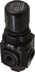 Norgren - 1/4 NPT Port, 83 CFM, Zinc Manifolding Regulator - 5 to 150 psi Range, 290 Max psi Supply Pressure, 1/8" Gauge Port Thread, 1.97" Wide x 4.19" High - Exact Tool & Supply