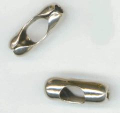 Made in USA - 11/16 Inch Long Nickel Plated Brass Connector - For Trade Size Number 13 Ball Chains - Exact Tool & Supply