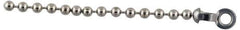 Made in USA - 1/32 Inch Long Nickel Plated Brass End Coupling - For Trade Size Number 20 Ball Chains - Exact Tool & Supply