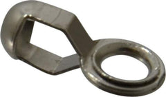 Made in USA - 13/32 Inch Long Nickel Plated Brass End Coupling - For Trade Size Number 6 Ball Chains - Exact Tool & Supply