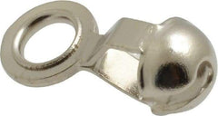 Made in USA - 11/16 Inch Long Nickel Plated Brass End Coupling - For Trade Size Number 13 Ball Chains - Exact Tool & Supply
