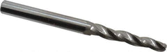 Accupro - 1° Taper Angle per Side, 3/16" Small End Diam, 1-1/4" LOC, Solid Carbide 3 Flute Tapered Ball End Mill - 3" OAL, 1/4" Shank Diam - Exact Tool & Supply