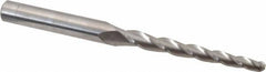 Accupro - 1.5° Taper Angle per Side, 1/8" Small End Diam, 1-1/2" LOC, Solid Carbide 3 Flute Tapered Ball End Mill - 3" OAL, 1/4" Shank Diam - Exact Tool & Supply
