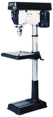 Jet - 16-1/2" Swing, Step Pulley Drill Press - 16 Speed, 3/4 hp, Single Phase - Exact Tool & Supply