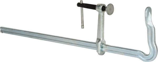 Bessey - 4-3/4" Deep Throat, 24" Max Capacity, Bend Sliding Arm Clamp - 1,100 Lb Clamping Pressure, 0.7" Spindle Diam - Exact Tool & Supply