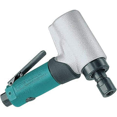 Dynabrade - 1/4" Collet, Angle Handle, Air Angle Die Grinder - 18,000 RPM, Front Exhaust, 27.99 CFM, 0.5 hp, 90 psi, 1/4 NPT Inlet - Exact Tool & Supply