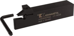 Kennametal - 1.02" Max Depth of Cut, 10mm Min Groove Width, 6" OAL, Right Hand Indexable Grooving Cutoff Toolholder - 10 Seat Size, 1-1/4" Shank Height x 1-1/4" Shank Width, A4..10.. Insert Style, A4SM Toolholder Style, Series A4 - Exact Tool & Supply