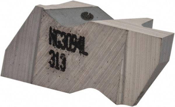 Kennametal - 3094NG Grade K313, 2.39mm Cutting Width Carbide Grooving Insert - 3.81mm Max Depth of Cut, Left Hand, 0.19mm Corner Radius, Uncoated - Exact Tool & Supply