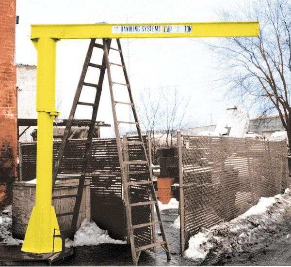 Value Collection - 1,000 Lb Load Capacity, Steel Jib Crane - Pillar Base Jib - Exact Tool & Supply