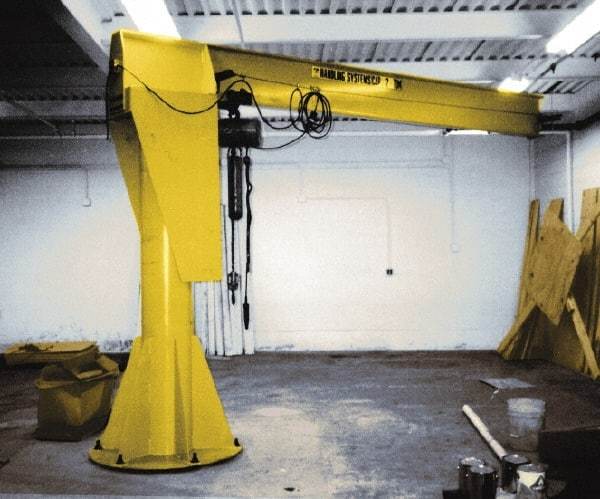 Value Collection - 4,000 Lb Load Capacity, Steel Jib Crane - 11' High, Pillar Base Jib - Exact Tool & Supply