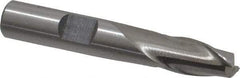 Interstate - 9mm, 9/16" LOC, 3/8" Shank Diam, 2-5/16" OAL, 2 Flute, Cobalt Square End Mill - Single End, Uncoated, Spiral Flute, Centercutting, Right Hand Cut, Right Hand Flute - Exact Tool & Supply