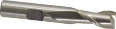 Interstate - 10mm, 13/16" LOC, 3/8" Shank Diam, 2-1/2" OAL, 2 Flute, Cobalt Square End Mill - Single End, Uncoated, Spiral Flute, Centercutting, Right Hand Cut, Right Hand Flute - Exact Tool & Supply