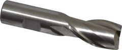 Interstate - 22mm, 1-1/2" LOC, 3/4" Shank Diam, 3-3/4" OAL, 2 Flute, Cobalt Square End Mill - Single End, Uncoated, Spiral Flute, Centercutting, Right Hand Cut, Right Hand Flute - Exact Tool & Supply