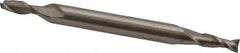 Interstate - 1/8", 3/8" LOC, 3/16" Shank Diam, 2-1/4" OAL, 2 Flute, High Speed Steel Square End Mill - Double End, Uncoated, Spiral Flute, 30° Helix, Centercutting, Right Hand Cut, Right Hand Flute - Exact Tool & Supply