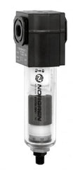 Norgren - 3/8" Port, 6.62" High x 1.97" Wide General Purpose Filter Comp with Zinc Bowl, Manual Drain - Exact Tool & Supply