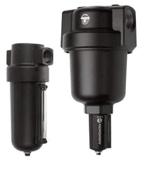 Norgren - 2" Port, 17.56" High x 8.22" Wide Heavy Duty Filter with Metal Bowl, Automatic Drain - 1,400 SCFM, 250 Max psi, 150°F Max Temp, Sight Glass Included, 7 oz Bowl Capacity - Exact Tool & Supply