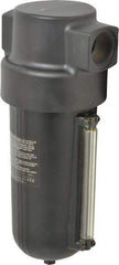 Norgren - 1" Port, 11.88" High x 4-3/4" Wide Heavy Duty Filter with Metal Bowl, Automatic Drain - 425 SCFM, 250 Max psi, 150°F Max Temp, Sight Glass Included, 32 oz Bowl Capacity - Exact Tool & Supply