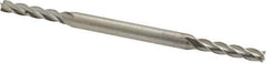 Interstate - 9/64", 3/4" LOC, 3/16" Shank Diam, 3-1/8" OAL, 4 Flute, High Speed Steel Square End Mill - Double End, Uncoated, Spiral Flute, Centercutting, Right Hand Cut, Right Hand Flute - Exact Tool & Supply