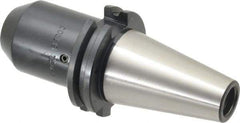 Collis Tool - CAT40 Taper Shank 20mm Hole End Mill Holder/Adapter - 1-3/4" Nose Diam, 3" Projection, Through-Spindle & DIN Flange Coolant - Exact Tool & Supply