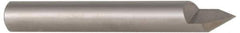 Accupro - 60° Incl Angle, 5/16" Shank Diam, 2" OAL, 5/16" Cut Diam, Conical Engraving Cutter - 3/8" LOC, 1 Flute, Right Hand Cut, Micrograin Solid Carbide, Uncoated - Exact Tool & Supply