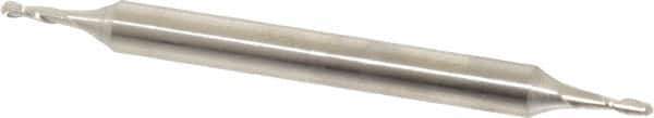 Made in USA - 1/16" Diam, 3/16" LOC, 2 Flute Cobalt Ball End Mill - Double End, 2-1/4" OAL, 3/16" Shank Diam - Exact Tool & Supply