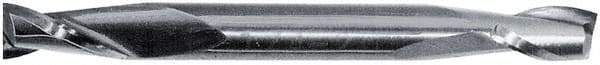 Hertel - 11/32", 3/4" LOC, 3/8" Shank Diam, 3-1/2" OAL, 2 Flute, Solid Carbide Square End Mill - Double End, AlTiN Finish, 30° Helix, Centercutting, Right Hand Cut - Exact Tool & Supply
