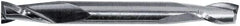 Hertel - 11/32", 3/4" LOC, 3/8" Shank Diam, 3-1/2" OAL, 2 Flute, Solid Carbide Square End Mill - Double End, AlTiN Finish, 30° Helix, Centercutting, Right Hand Cut - Exact Tool & Supply