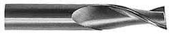 SGS - 19/64", 13/16" LOC, 5/16" Shank Diam, 2-1/2" OAL, 2 Flute, Solid Carbide Square End Mill - Single End, TiN Finish, Spiral Flute, 30° Helix, Centercutting, Right Hand Cut, Right Hand Flute, Series 3 - Exact Tool & Supply