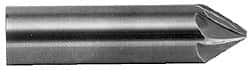 Made in USA - 1/2" Shank Diam, 9 Flute 60° Solid Carbide Countersink - Exact Tool & Supply