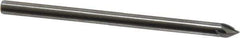 Made in USA - 3/32" Shank Diam, 5 Flute 60° Solid Carbide Countersink - Bright Finish, 1-1/2" OAL, Right Hand Cut - Exact Tool & Supply