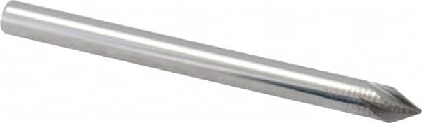Made in USA - 1/8" Shank Diam, 5 Flute 60° Solid Carbide Countersink - Exact Tool & Supply