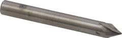 Made in USA - 1/4" Shank Diam, 5 Flute 60° Solid Carbide Countersink - Bright Finish, 2" OAL, Right Hand Cut - Exact Tool & Supply